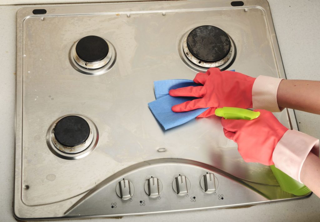 мытье газовой плиты
